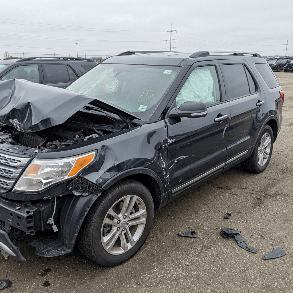 سيارة فورد إكسبلورر مصدومة
