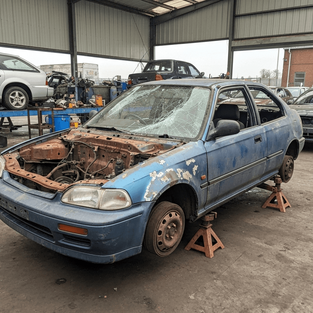 سيارة هوندا سيفيك قديمة تشليح