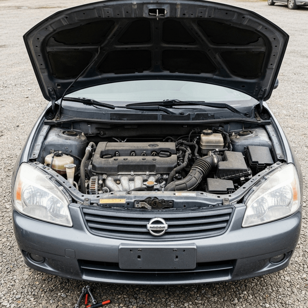 سيارة نيسان التيما معطلة