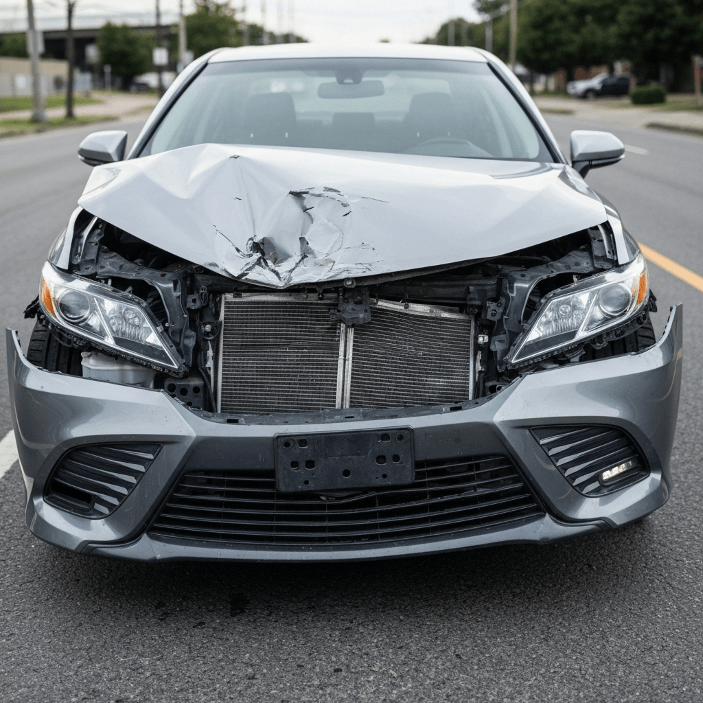 سيارة تويوتا كامري مصدومة تم شراؤها